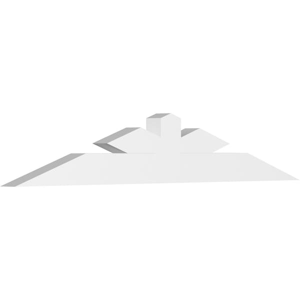 Ekena Millwork Saratoga Architectural Grade PVC Gable Bracket, 84"W x 14"H x 4"D x 6"F, 4/12 Pitch GBP084X14X0406SAR00 - main